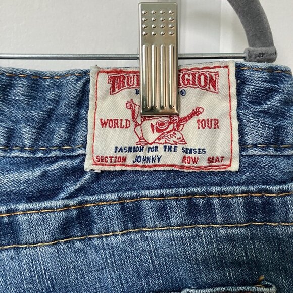 Y2K True Religion Jeans Womens 30 Straight Leg Distressed Johnny 2000s - Picture 5 of 7